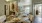 a dining room with a table set